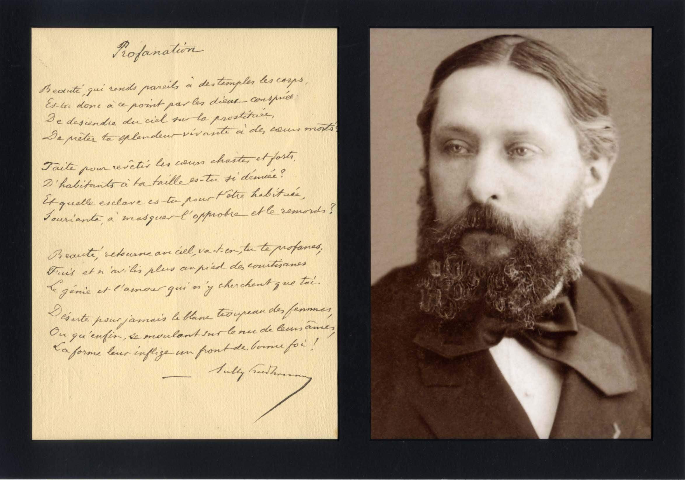 Prudhomme, Sully autograph