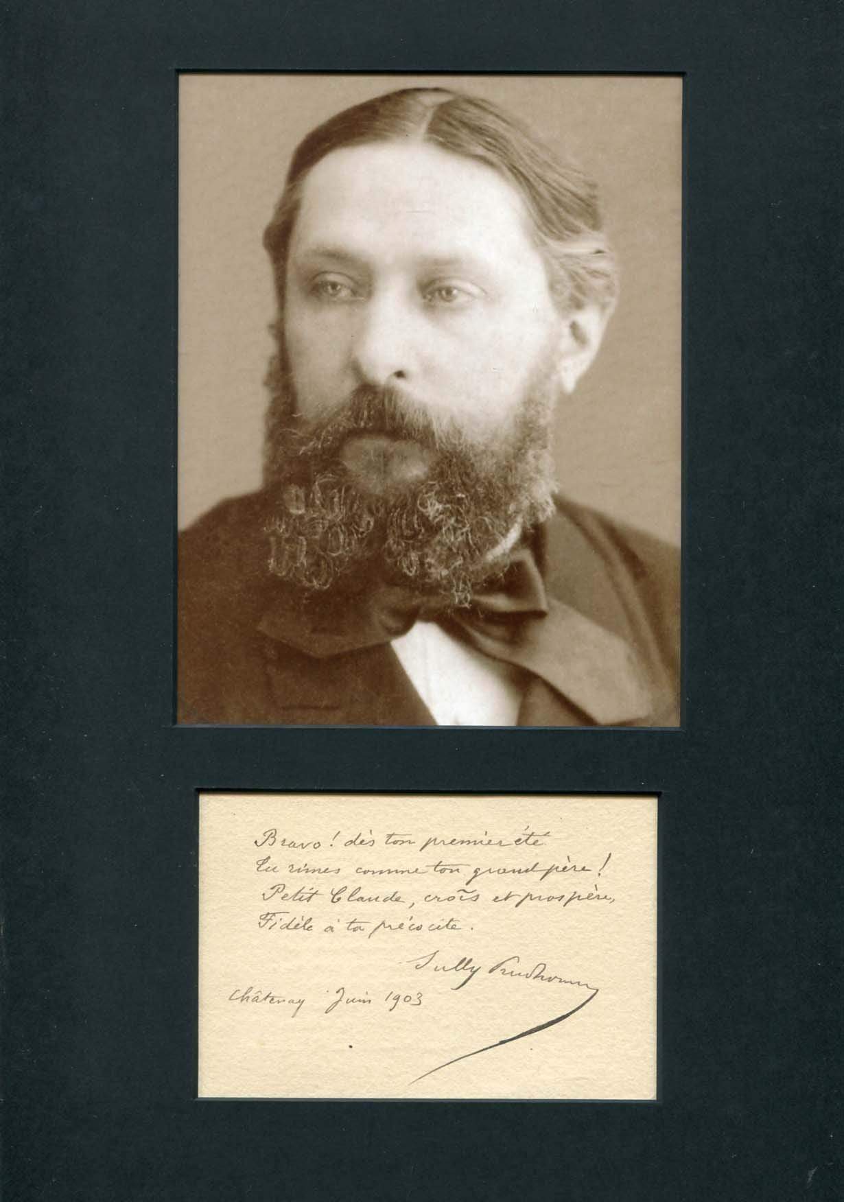 Prudhomme, Sully autograph