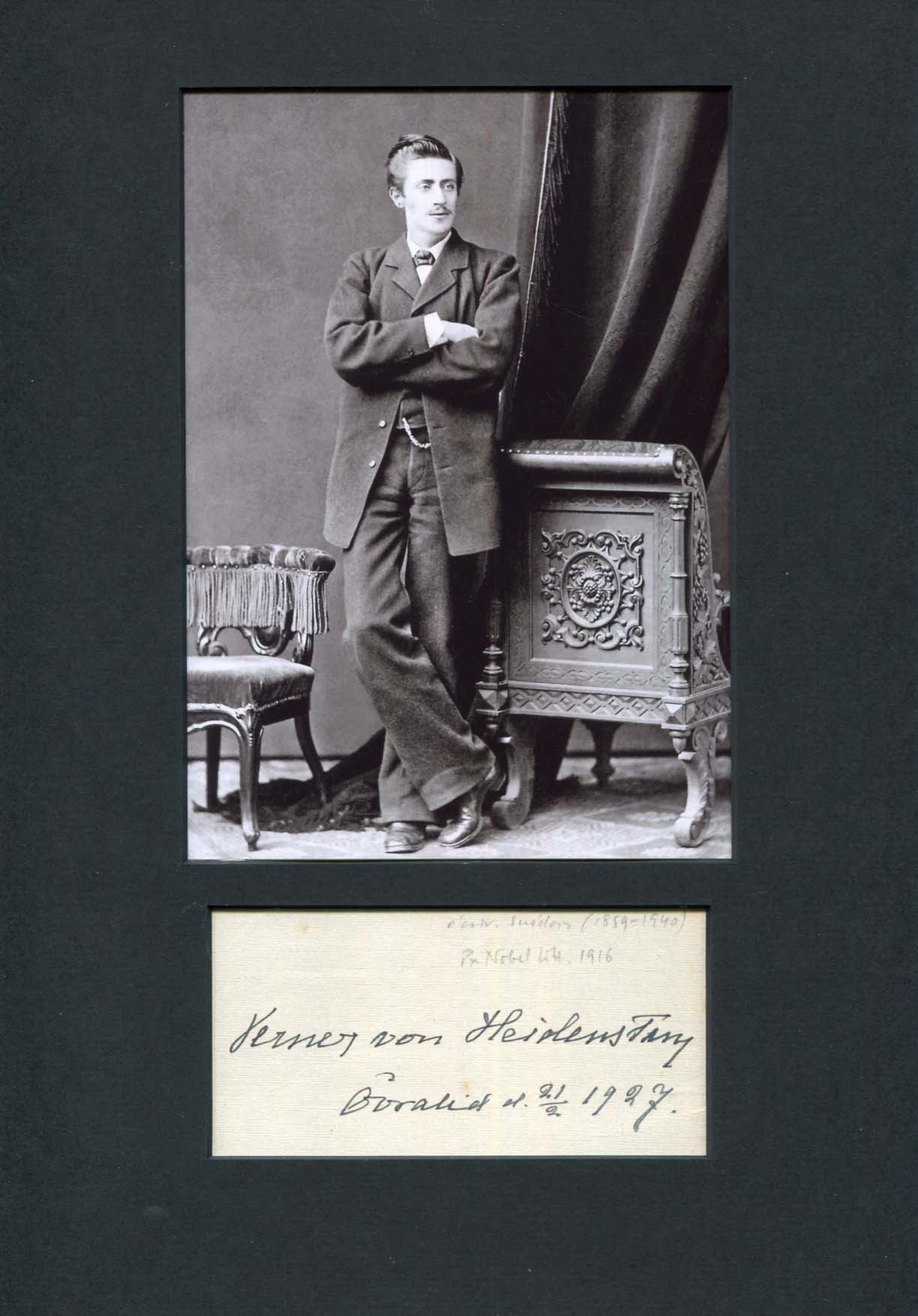 Verner von Heidenstam Autograph