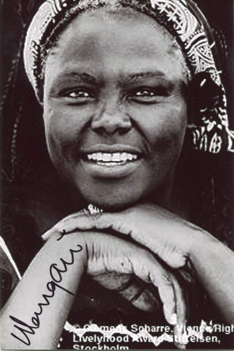 Maathai, Wangari autograph