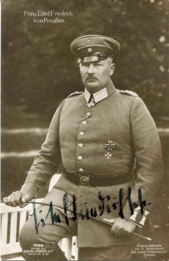 Prince Eitel Friedrich of Prussia autograph