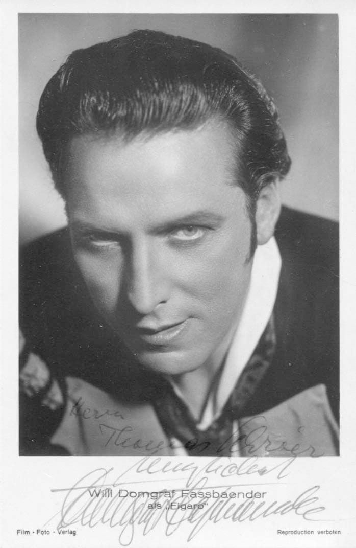 Willi Domgraf-Fassbaender Autograph