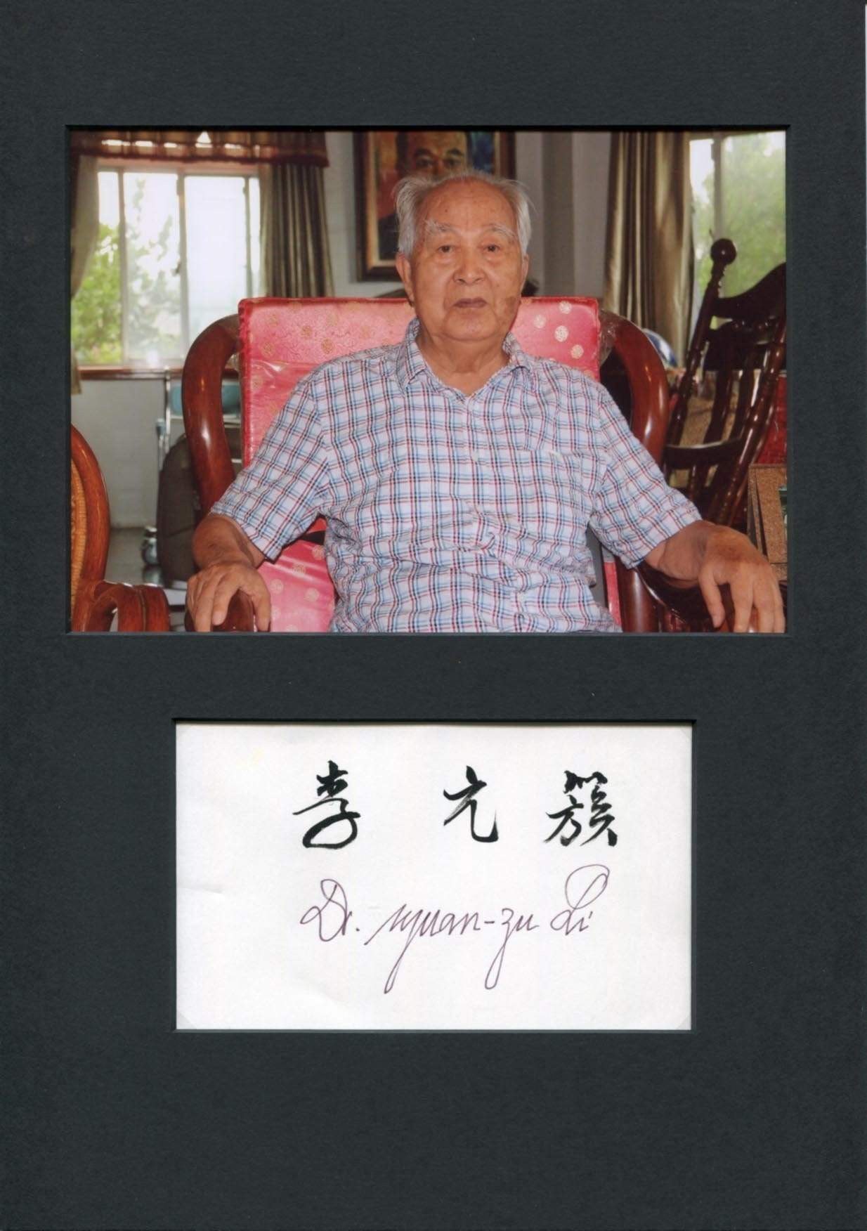 Lee, Yuan-tsu autograph