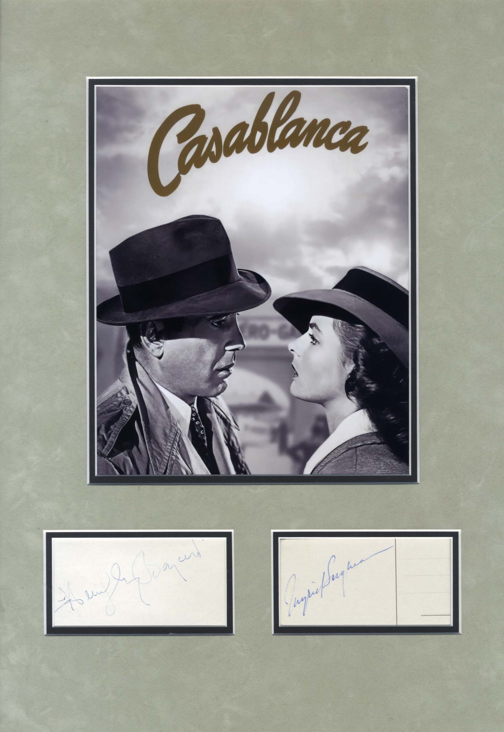 Humphrey &amp; Ingrid Bogart &amp; Bergman Autograph Autogramm | ID 8547671015573