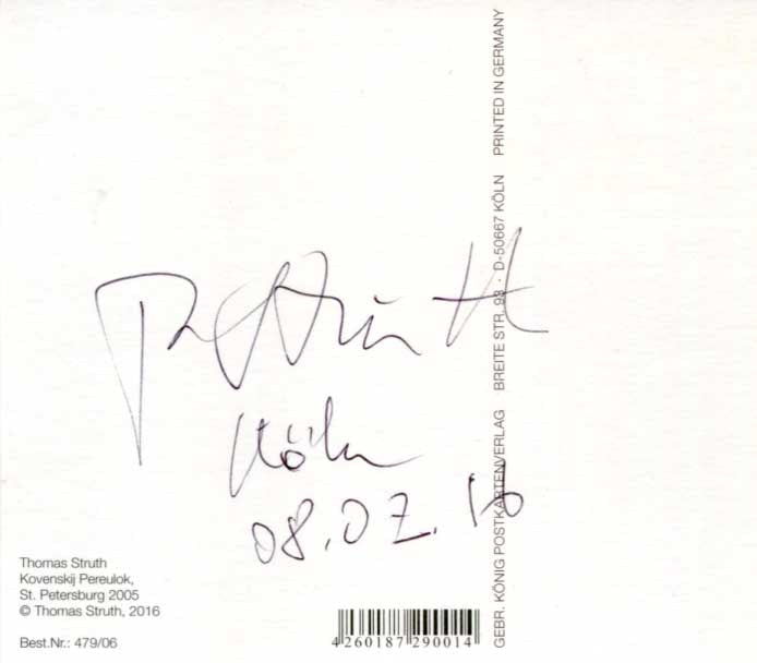 Thomas Struth Autograph Autogramm | ID 14602984489341