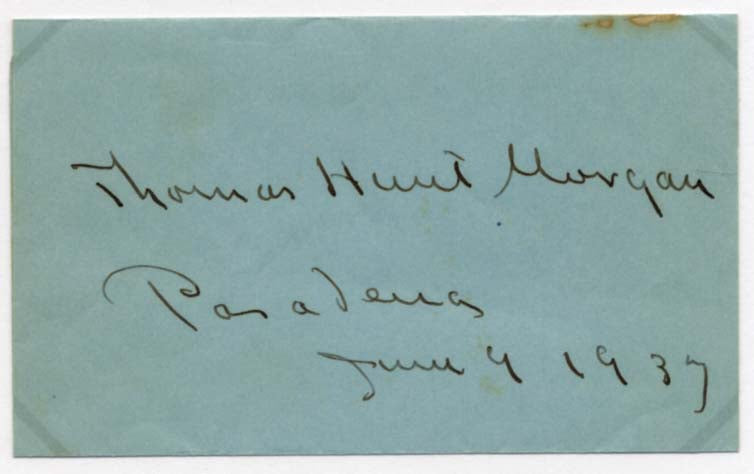 Thomas Hunt Morgan Autograph Autogramm | ID 14832854466941