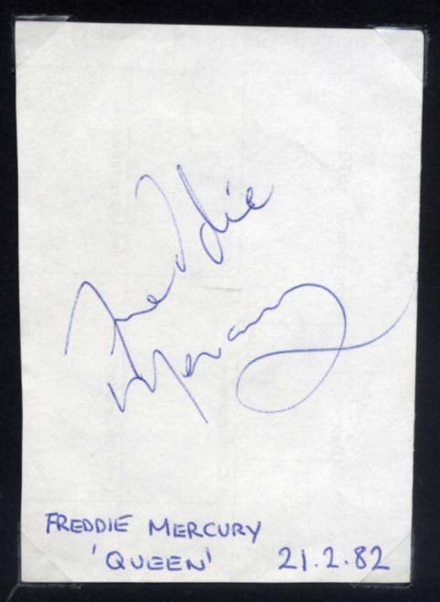 Freddie Mercury Autograph Autogramm | ID 14833580802429