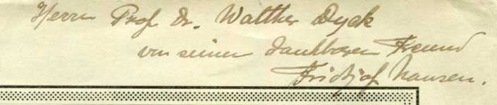 Fridtjof Nansen Autograph