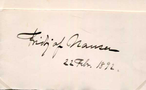 Fridtjof Nansen Autograph Autogramm | ID 15457969144189