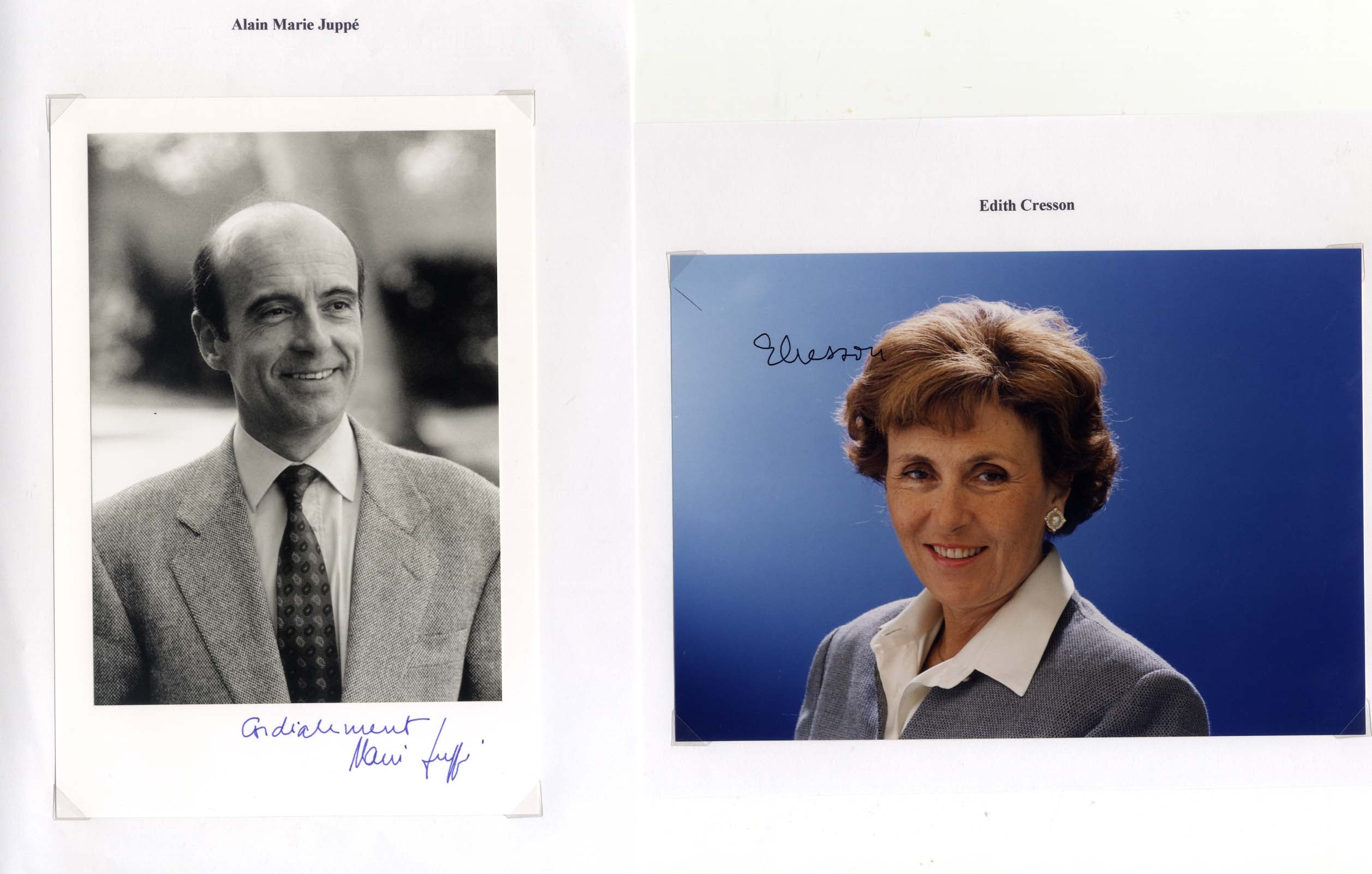 Französische Politiker-Sammlung (26) Autogramme