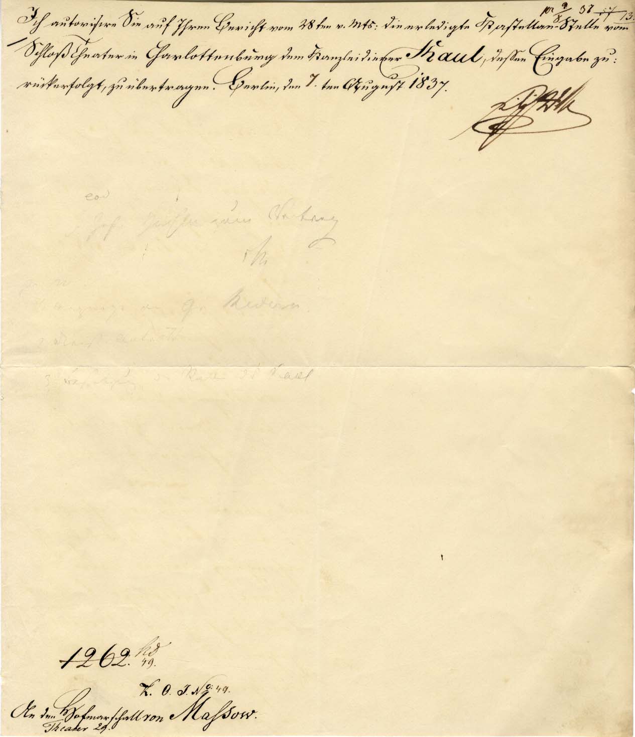 Frederick William III of Prussia Autograph