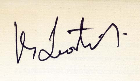 Wassily Leontief Autograph