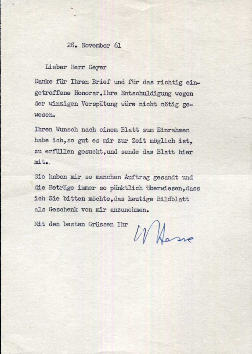 Hermann Hesse Autograph
