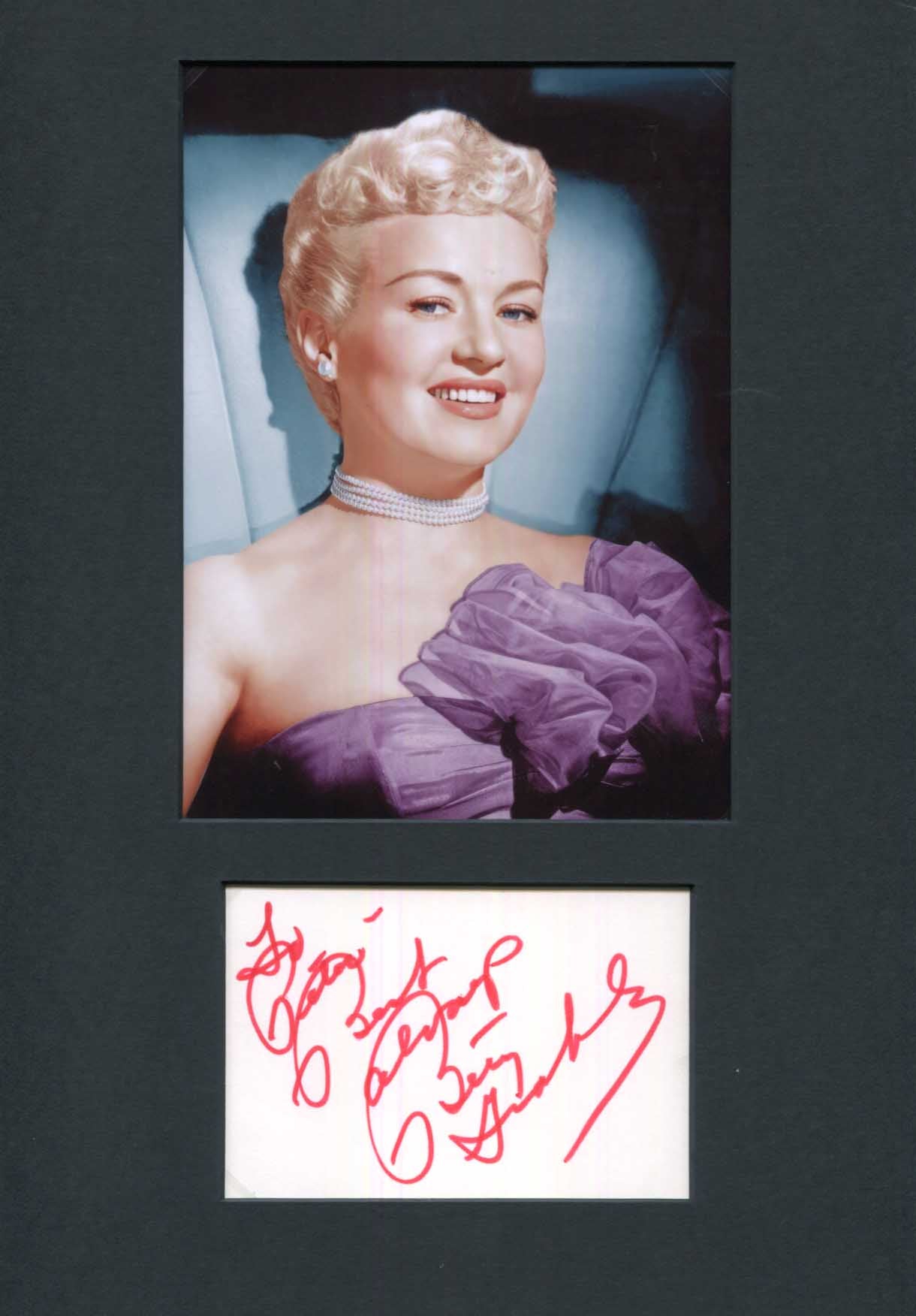 Betty Grable Autograph Autogramm | ID 15540306018685