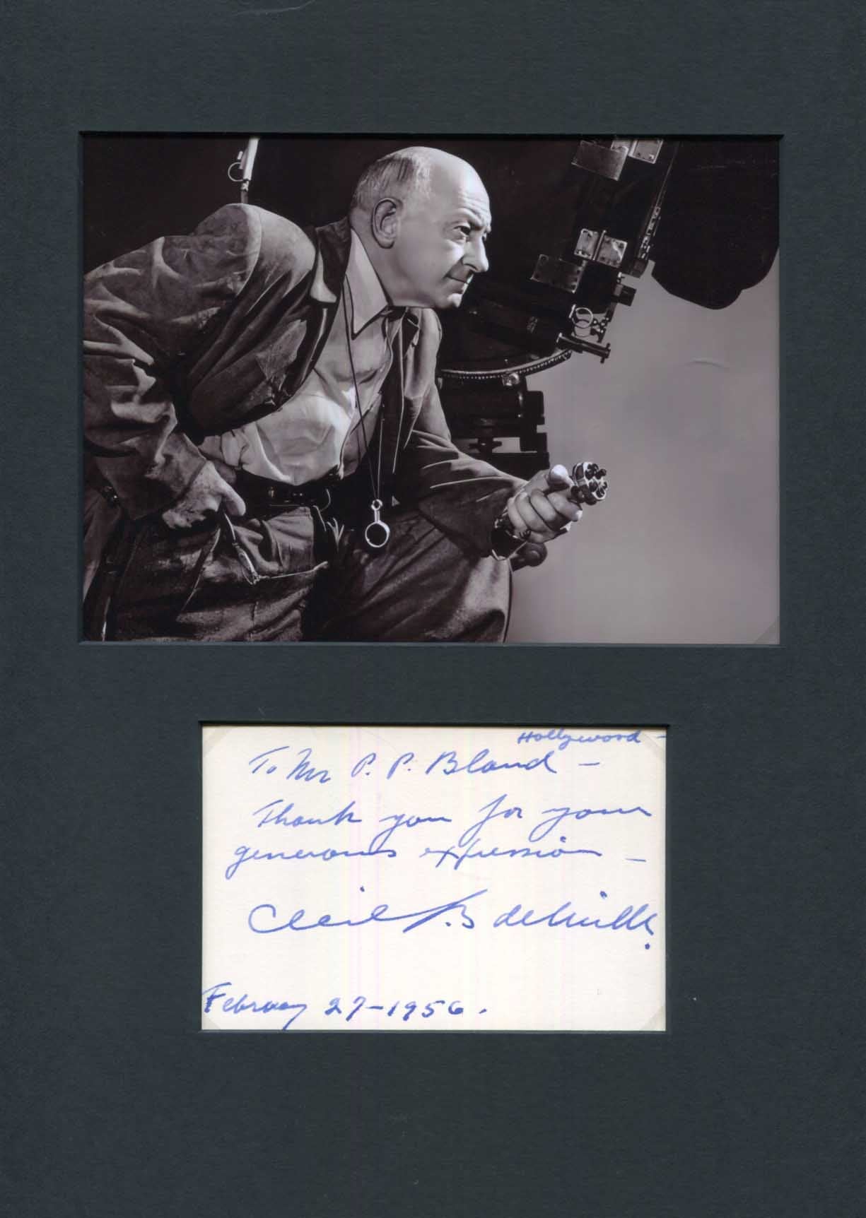 Cecil B. DeMille Autograph