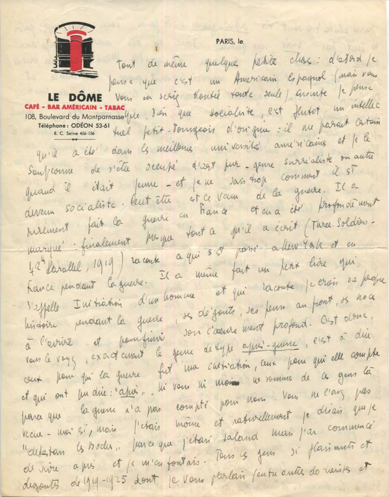 Jean-Paul Sartre Autograph