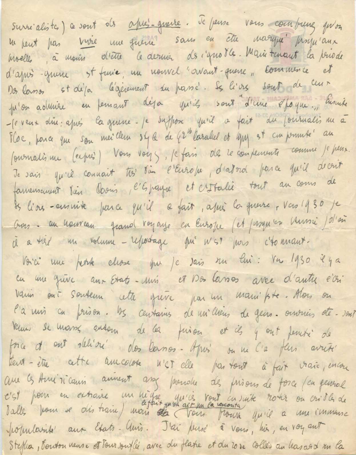 Jean-Paul Sartre Autograph