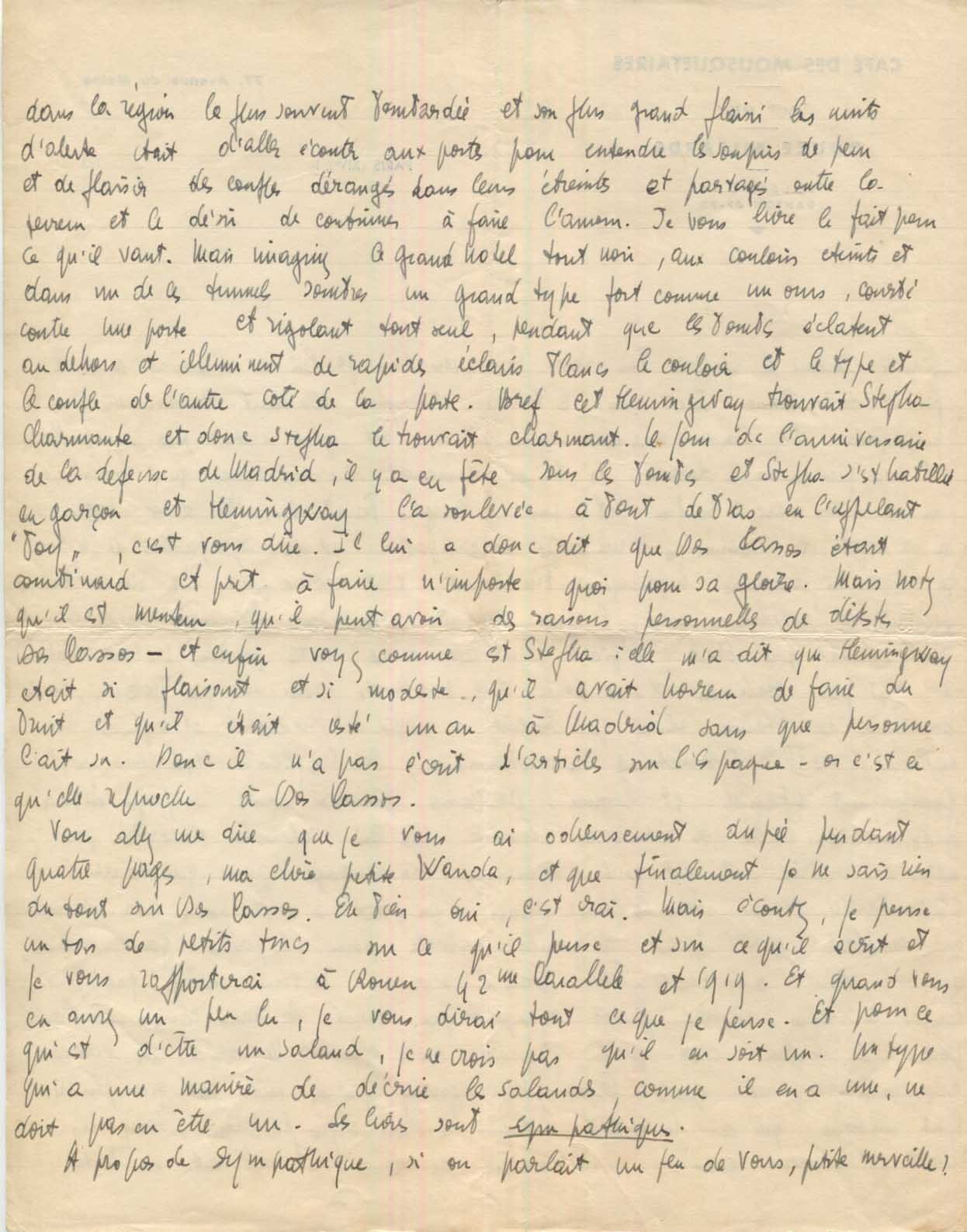 Jean-Paul Sartre Autograph