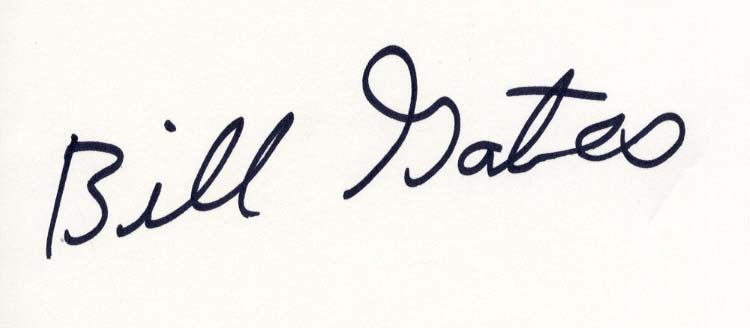 Bill Gates Autograph