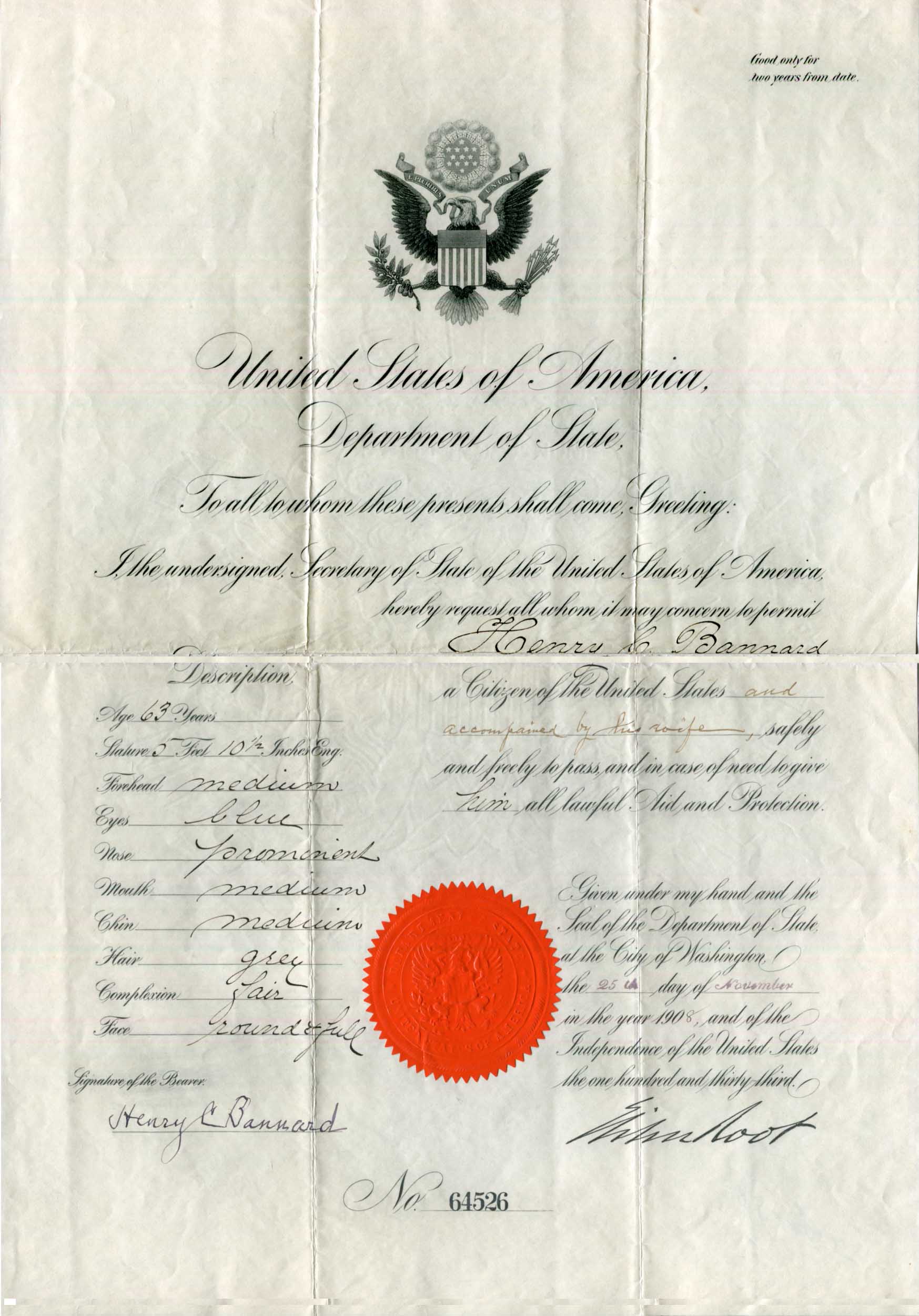 Elihu Root Autograph