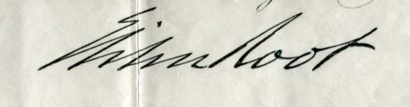 Elihu Root Autograph