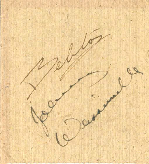 Johnny Weissmüller Autograph Autogramm | ID 15606733111677