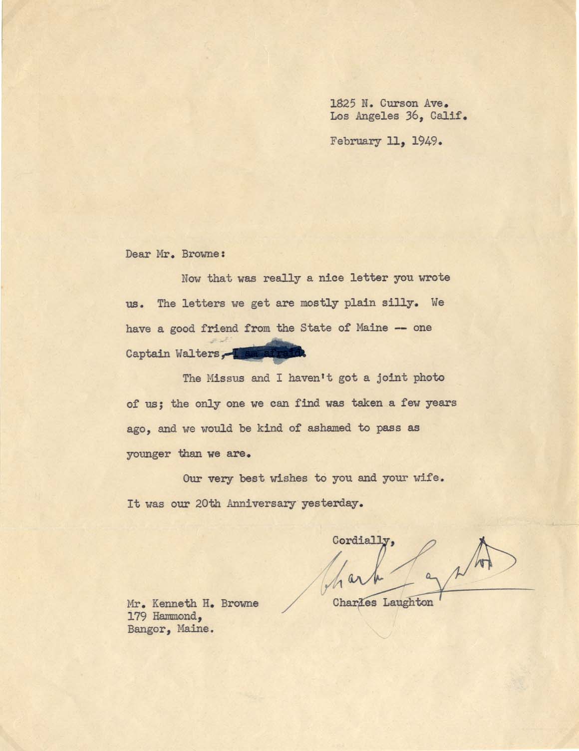 Charles Laughton Autograph Autogramm | ID 15606856155517