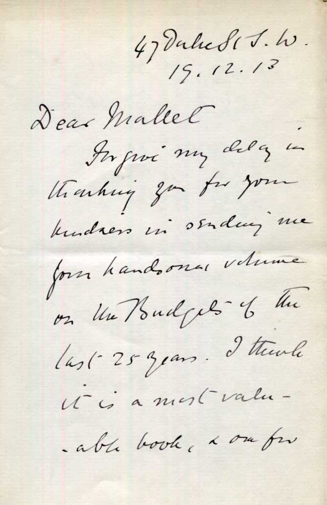 Arthur James Balfour & H. H. Asquith & others Autographs