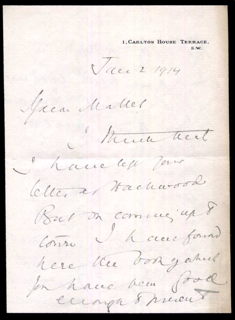 Arthur James Balfour & H. H. Asquith & others Autographs