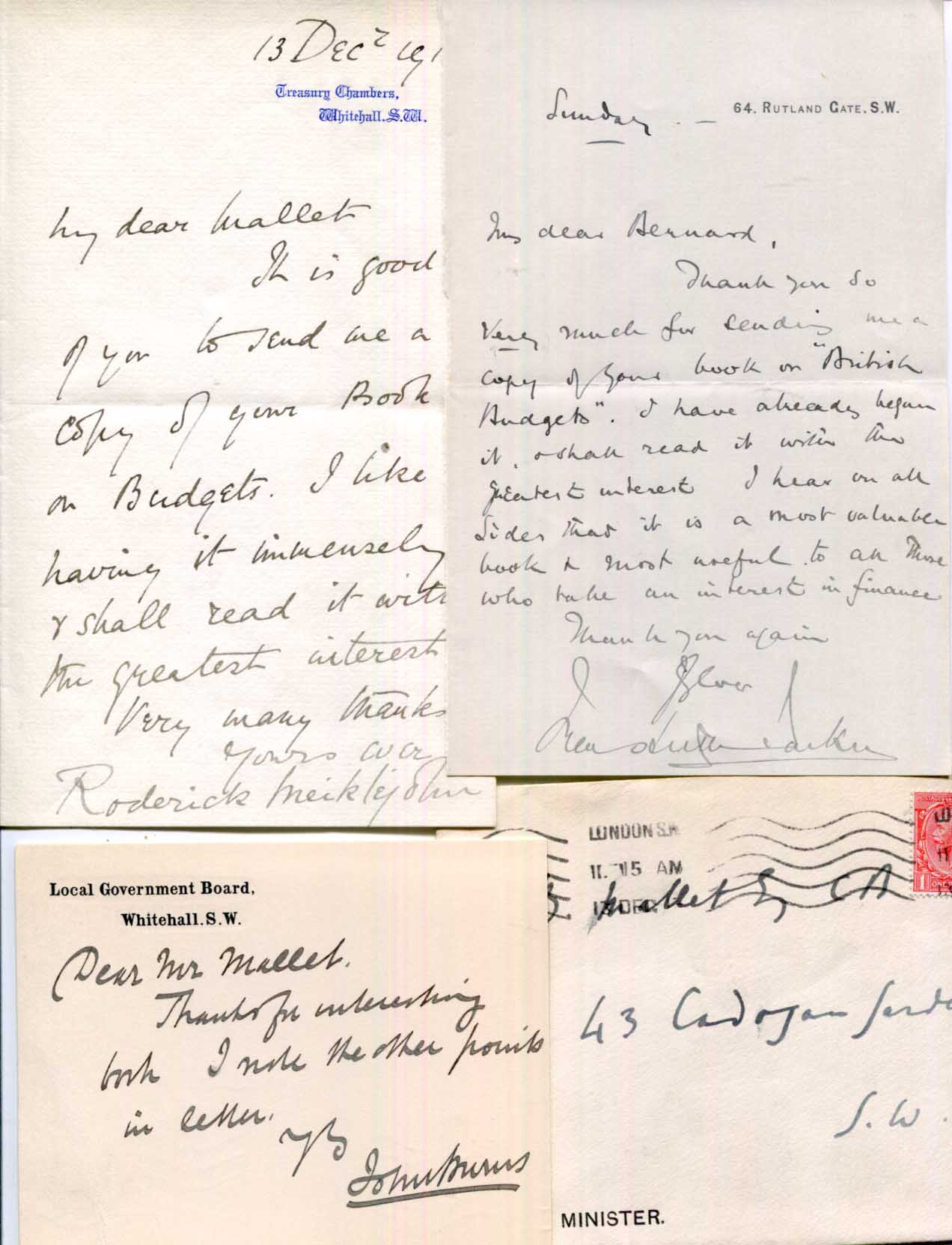 Arthur James Balfour & H. H. Asquith & others Autographs