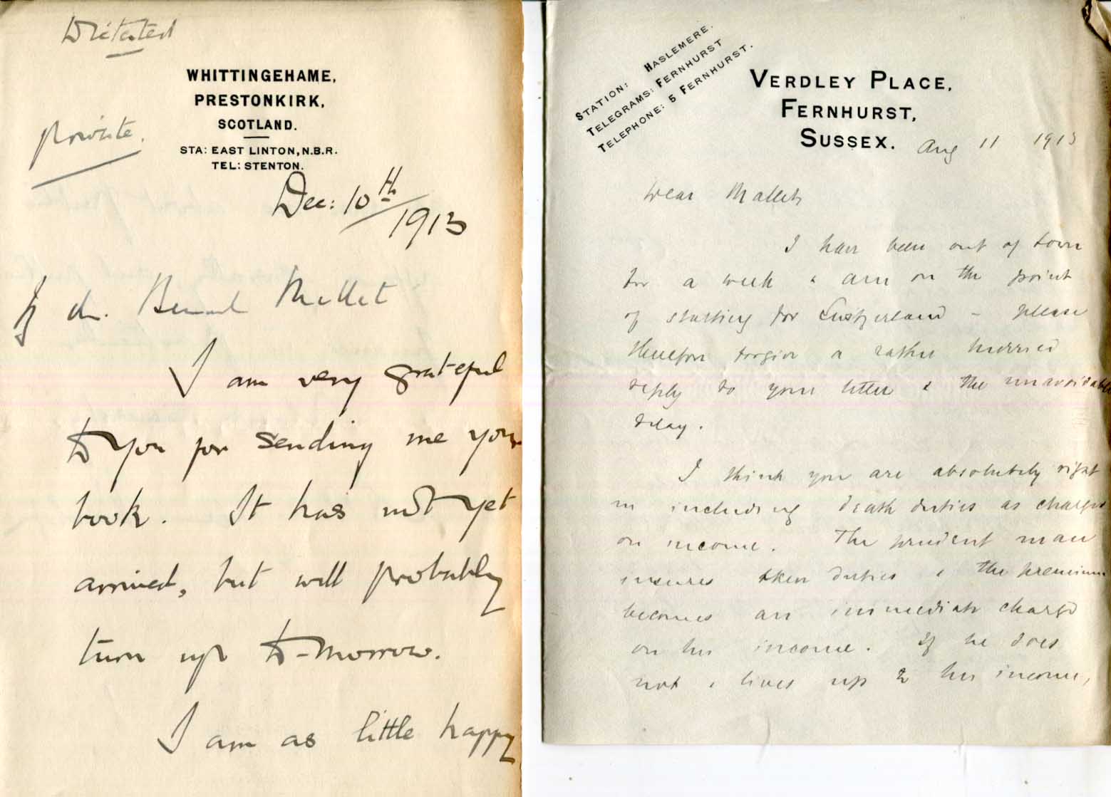 Arthur James Balfour & H. H. Asquith & others Autographs