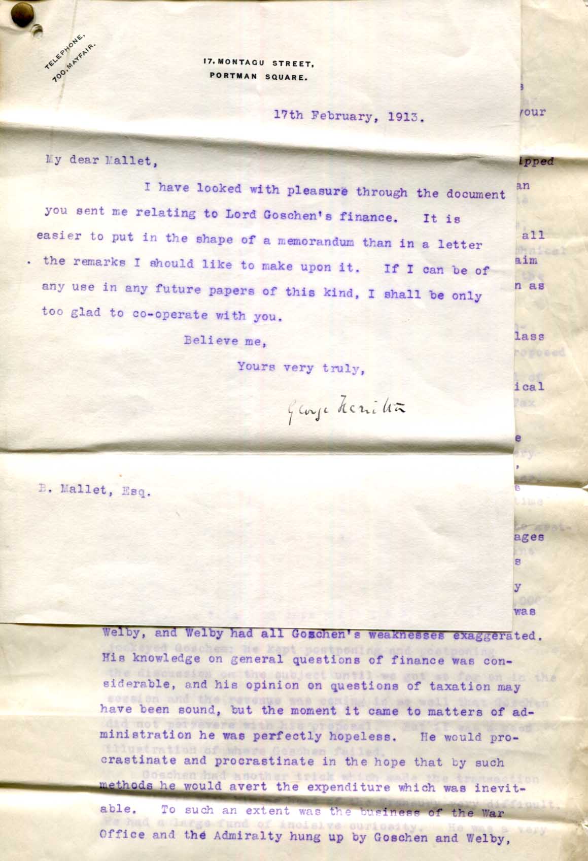 Arthur James Balfour & H. H. Asquith & others Autographs