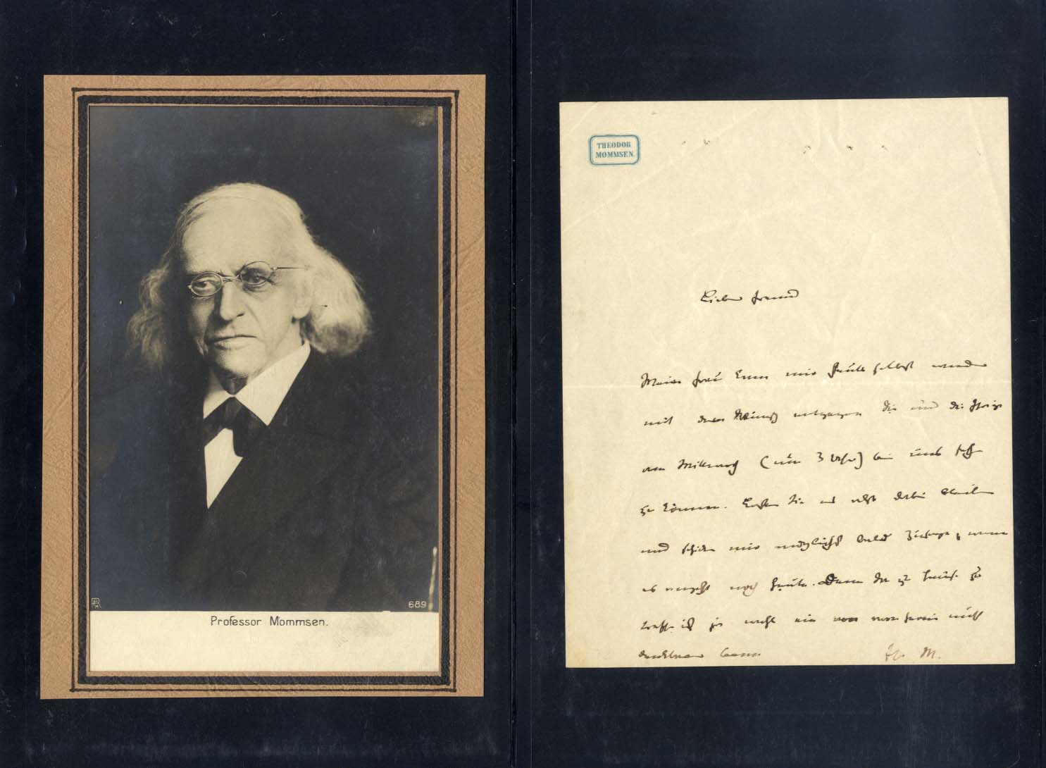 Theodor Mommsen Autograph