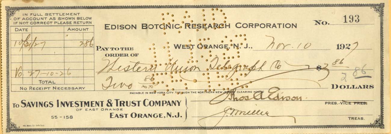 Thomas Edison Autograph Autogramm | ID 15647035457917