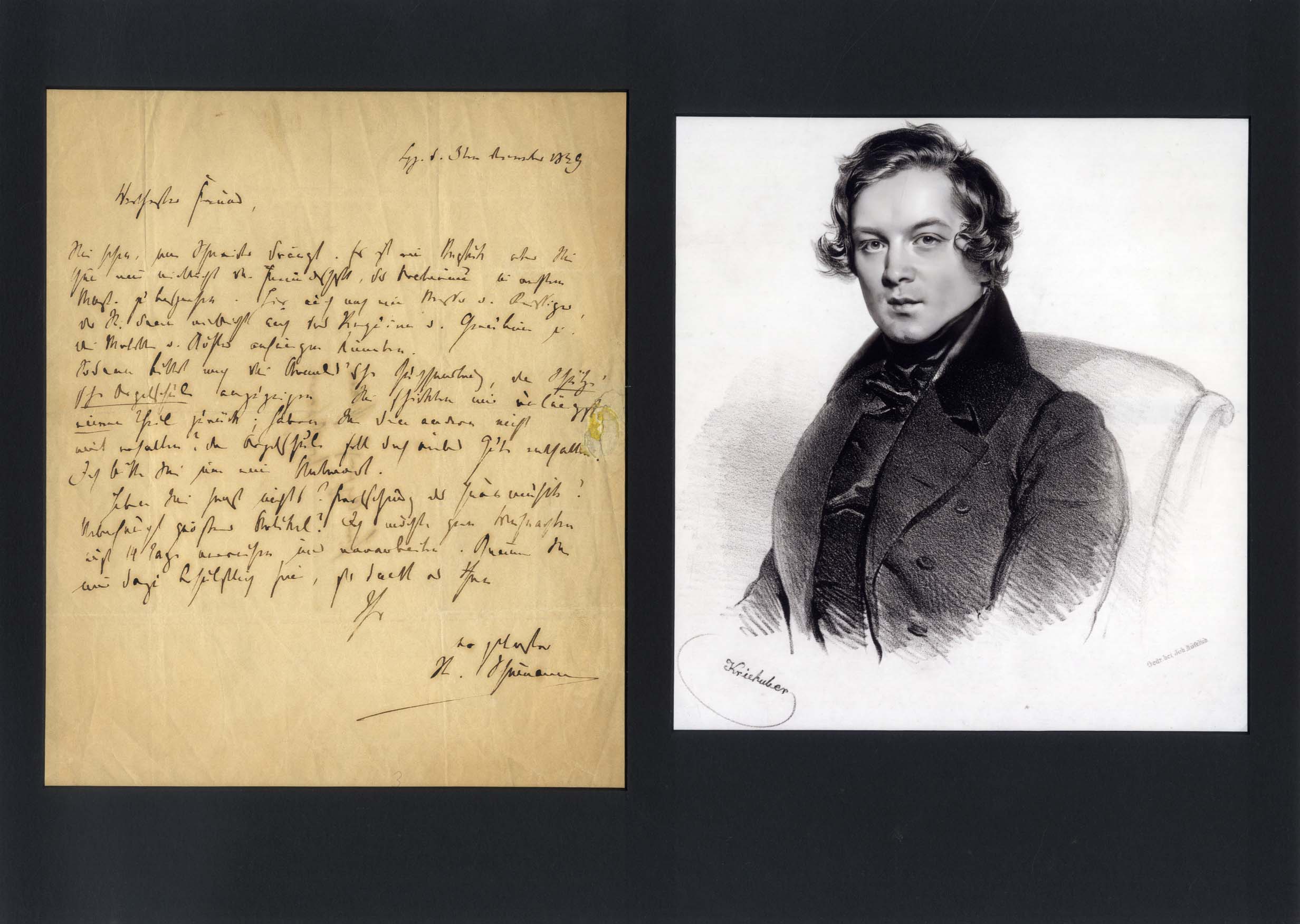 Robert Schumann Autogramm