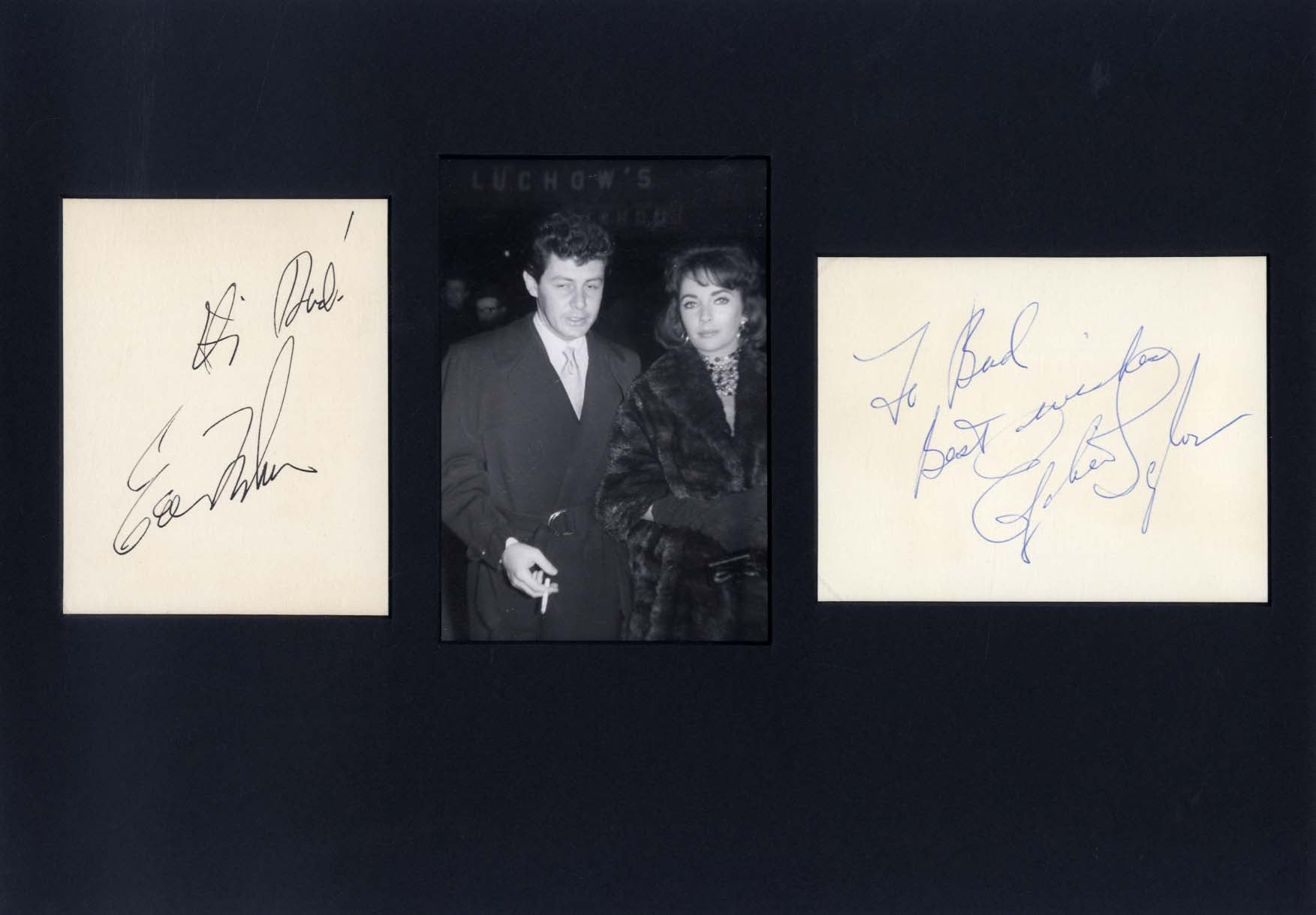 Elizabeth Taylor & Eddie Fisher Autographs