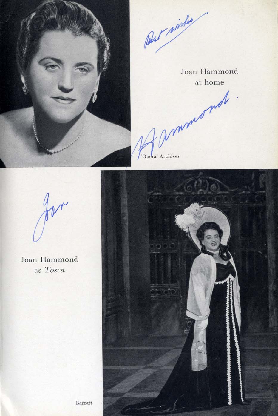 Opera Singers Autographs