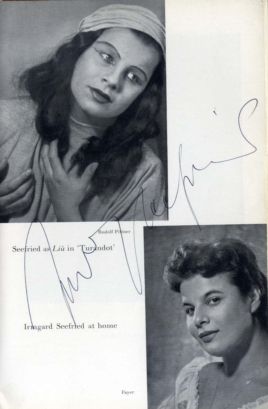 Opera Singers Autographs