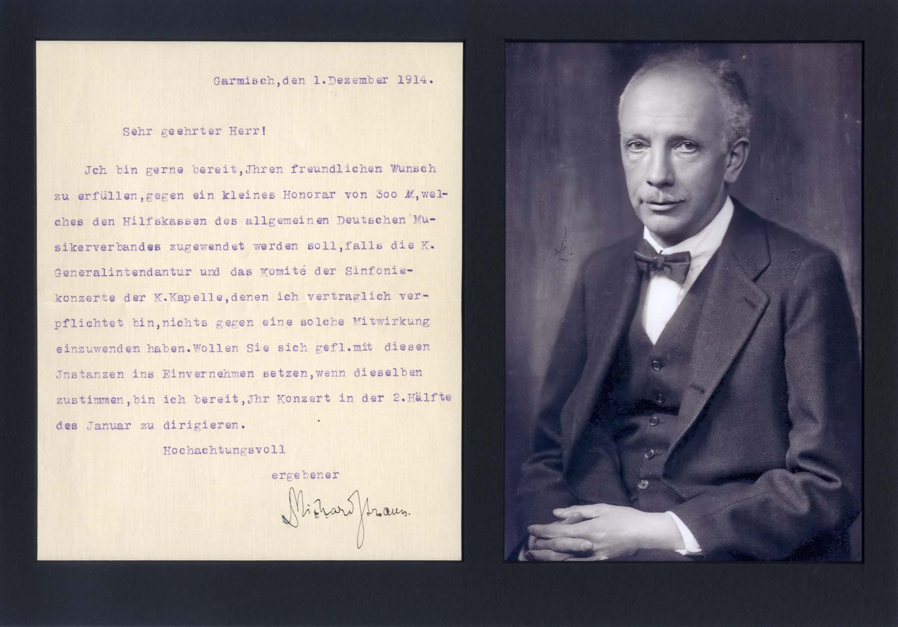 Richard Strauss Autograph