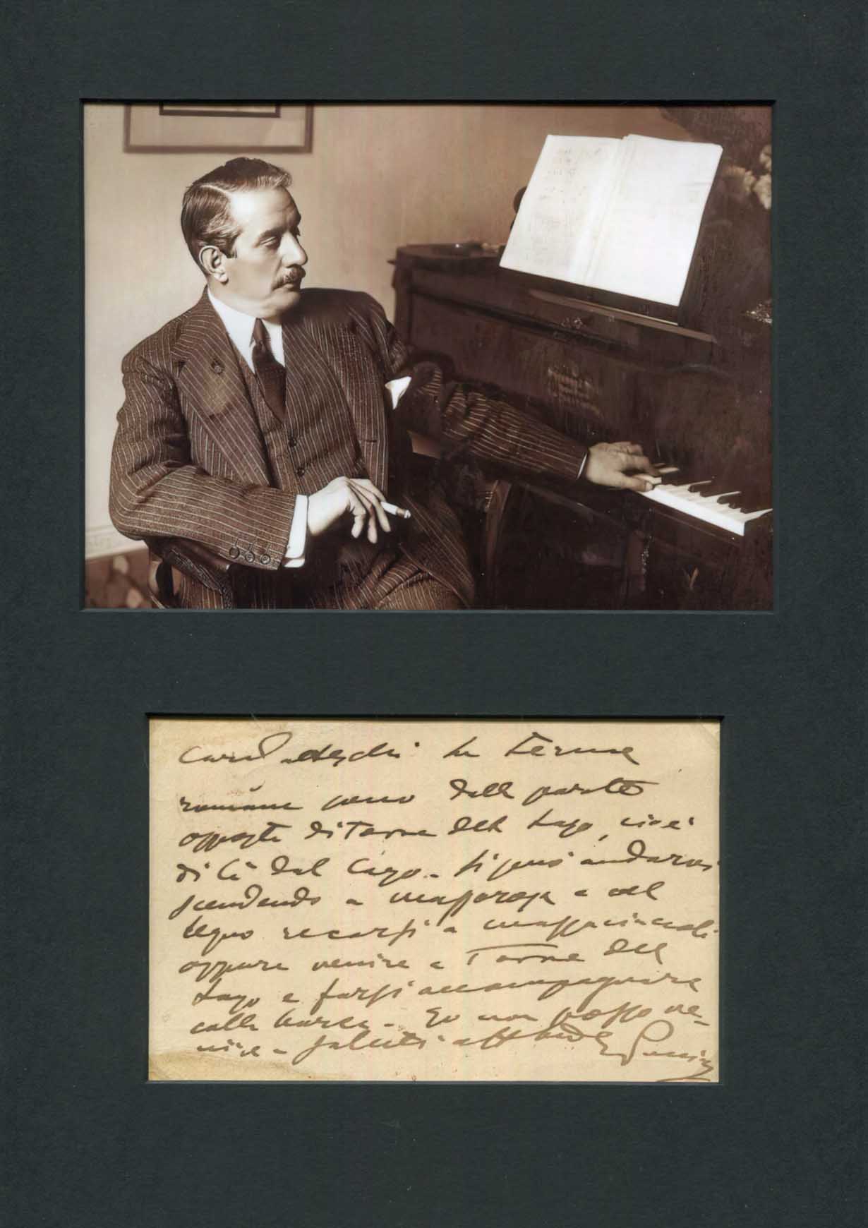 Giacomo Puccini Autograph