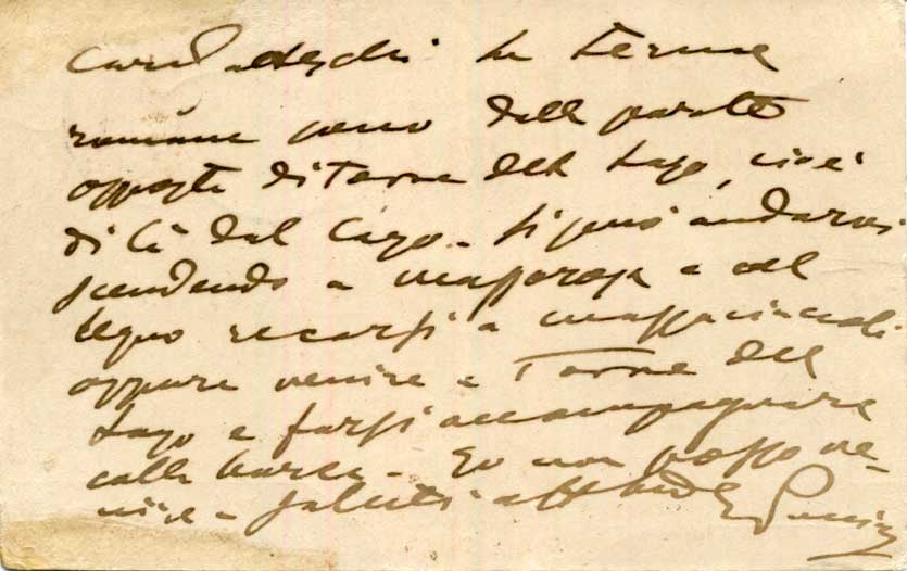 Giacomo Puccini Autograph