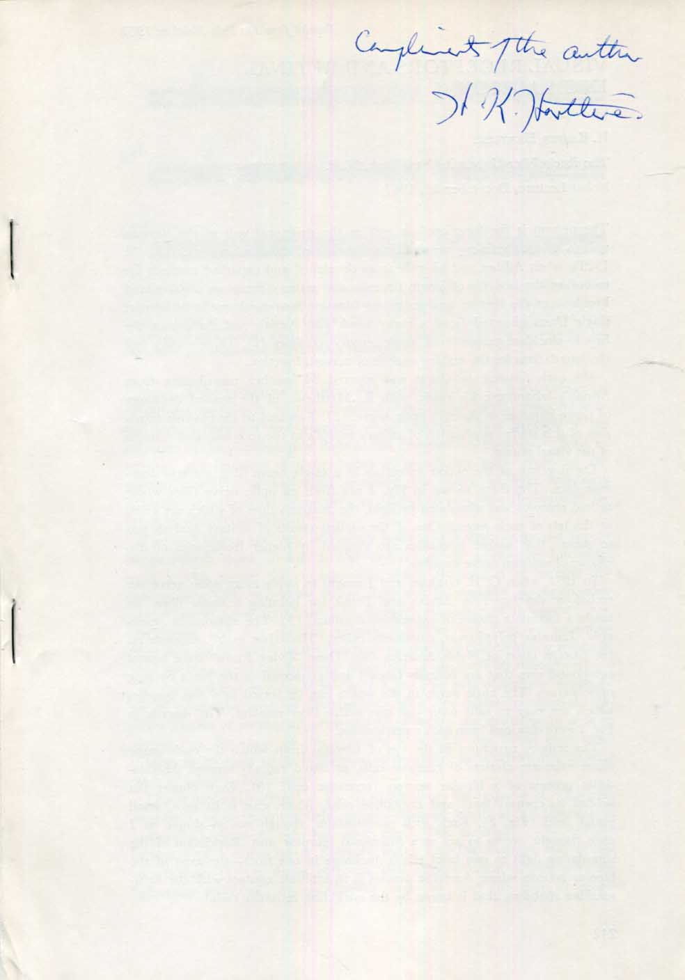 Haldan Keffer Hartline Autograph