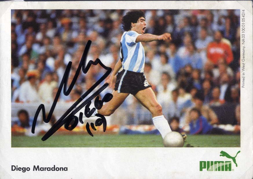 Diego Maradona Autograph Autogramm | ID 15665436295549