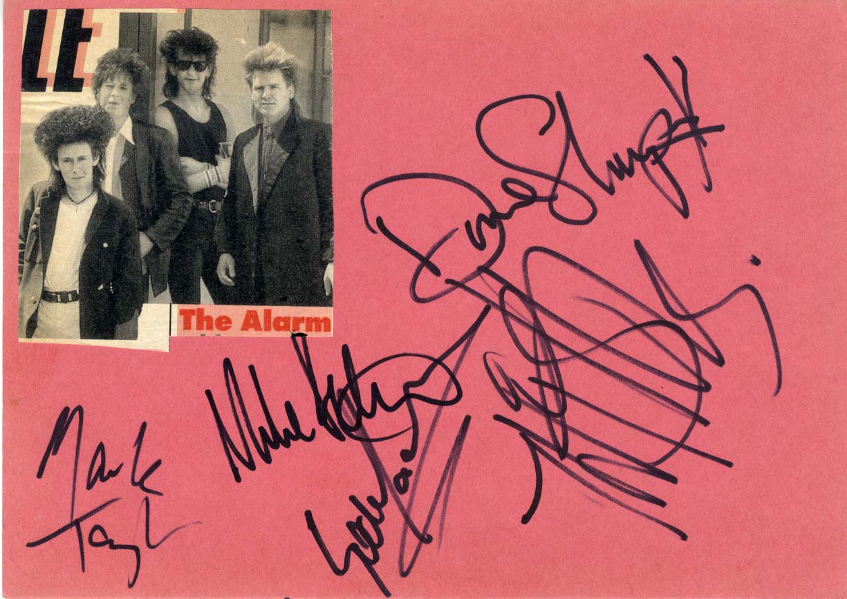 The Alarm (band) Autographs