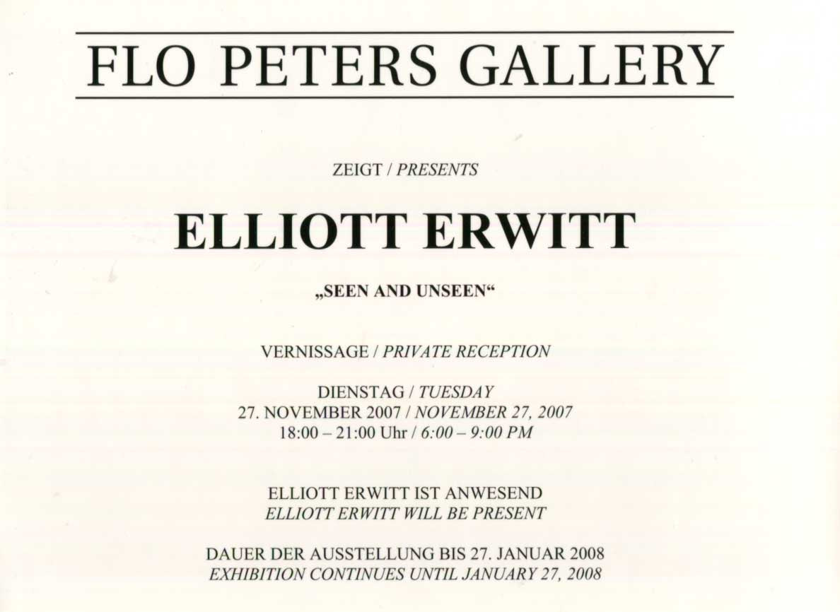 Elliott Erwitt autograph, promotion folding card signed