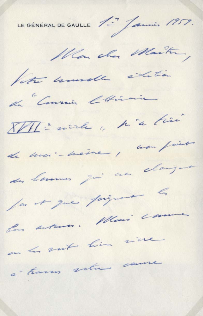 Charles de Gaulle Autogramm