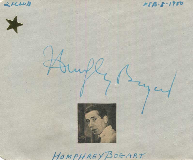 Humphrey Bogart Autograph