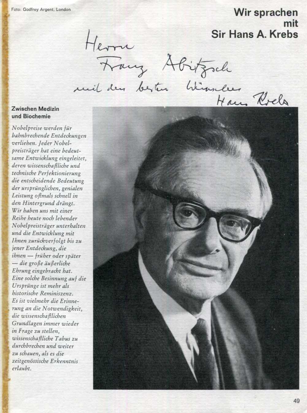 Hans Krebs Autograph Autogramm | ID 15690383458685