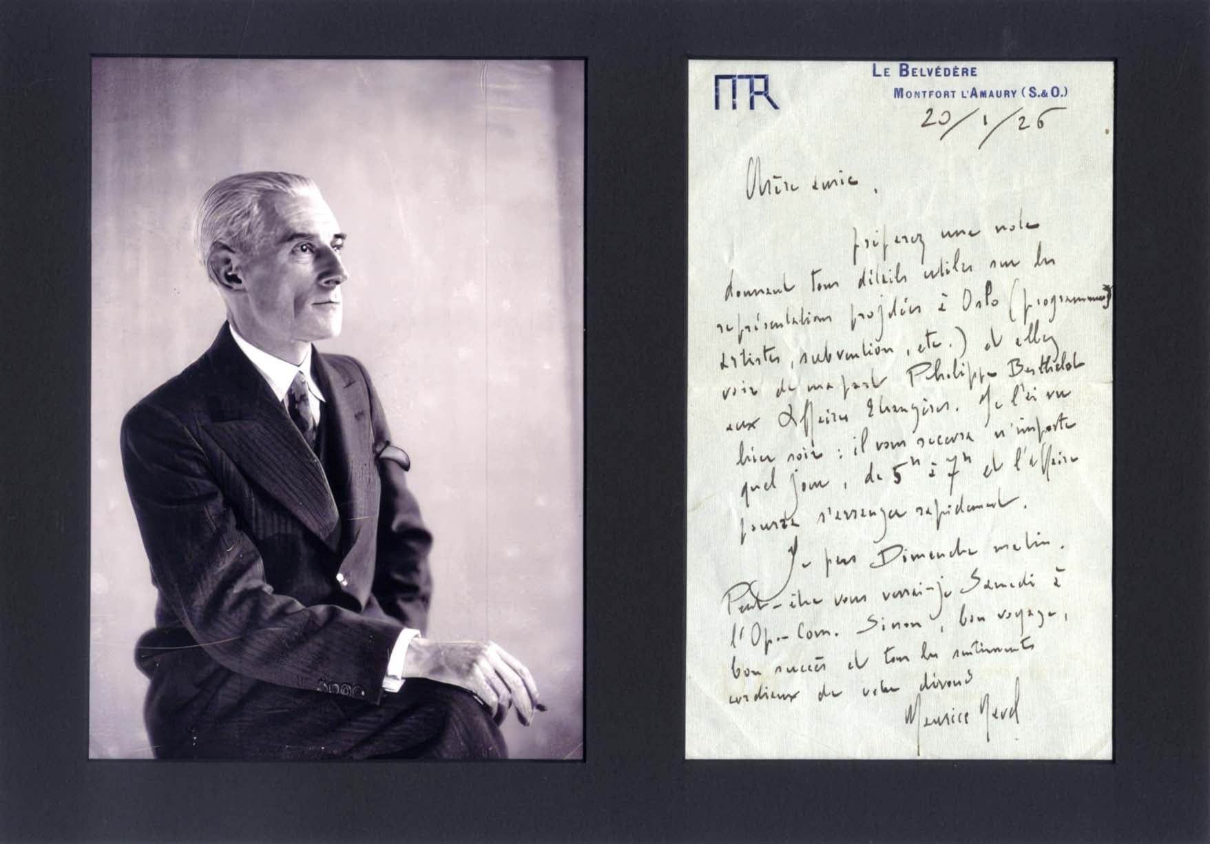 Maurice Ravel Autograph
