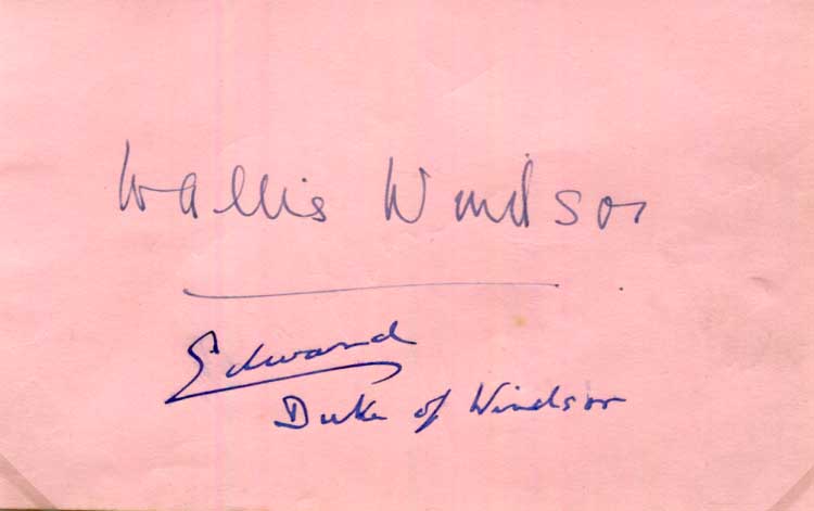 Edward VIII Autograph Autogramm | ID 15701572977021